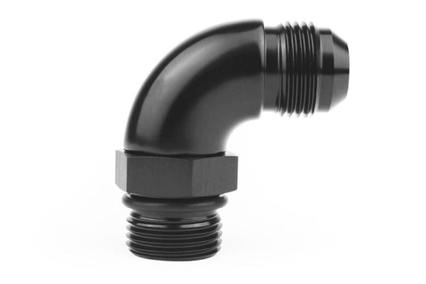 RaceFlux Low-Profile 90-degree AN Male Flare to Male ORB Adapter Fitting