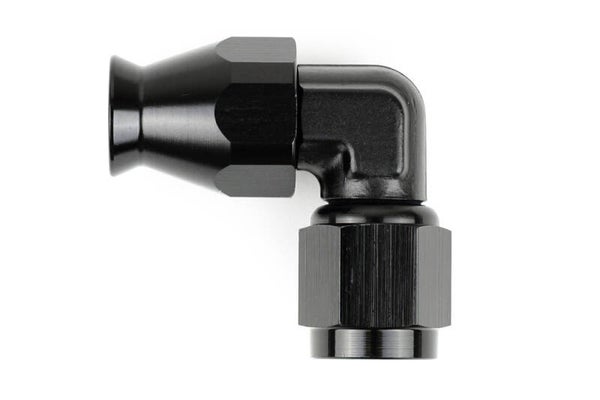 RaceFlux PTFE 90-Degree Hose End Fitting, Aluminum, -6AN