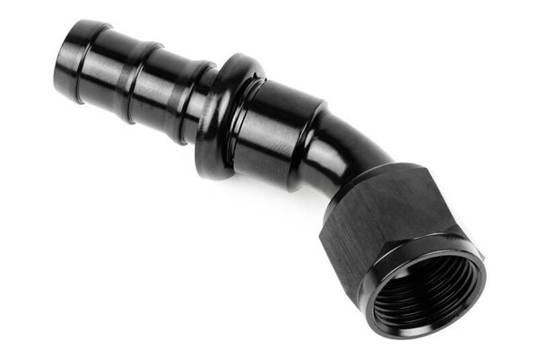 RaceFlux 45-Degree Push-Lock Hose End Fitting
