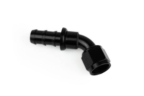 RaceFlux 60-Degree Push-Lock Hose End Fitting 5/8" barb to -10 female