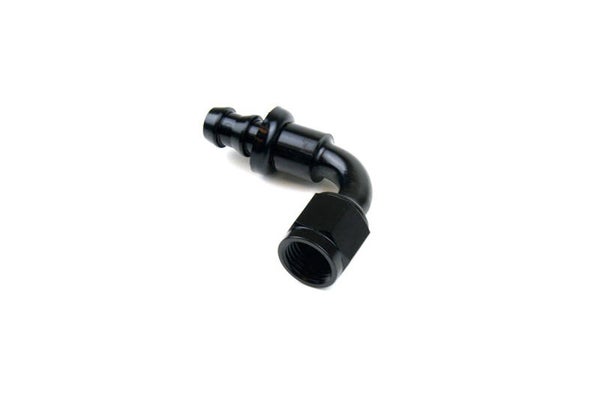 RaceFlux 90-Degree Push-Lock Hose End Fitting