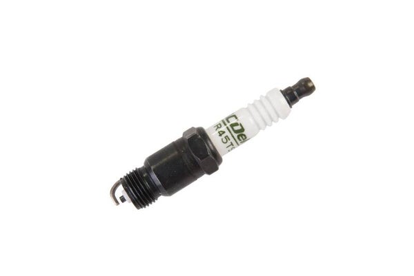 AC Delco R45TS resistor spark plug, 14mm tapered seat, gasoline, each