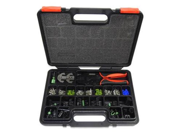 Pertronix weather pack quick change crimp tool & connector kit (220pcs)