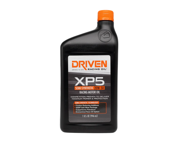 Driven XP5 Semi-Synthetic Racing Oil, 20W-50, Quart