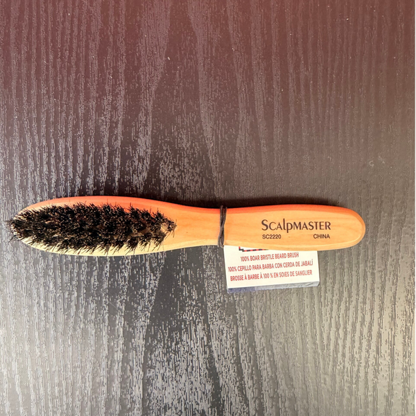 Brosse a barbe en bois et poils de sanglier