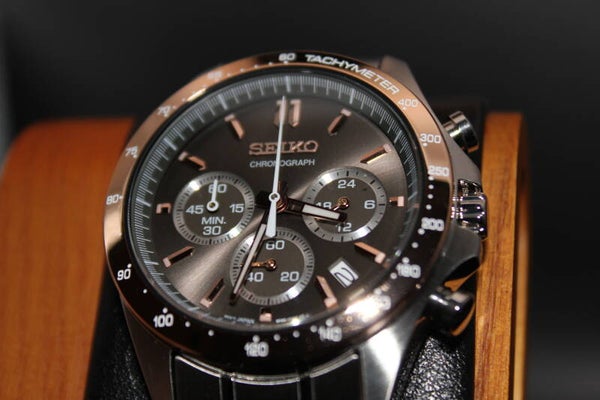 Seiko SBTR026 Spirit JDM Selection Brown Dial Chronograph Quartz