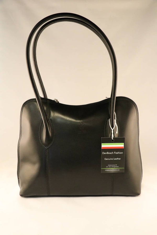 Dames schoudertas zwart kleur.