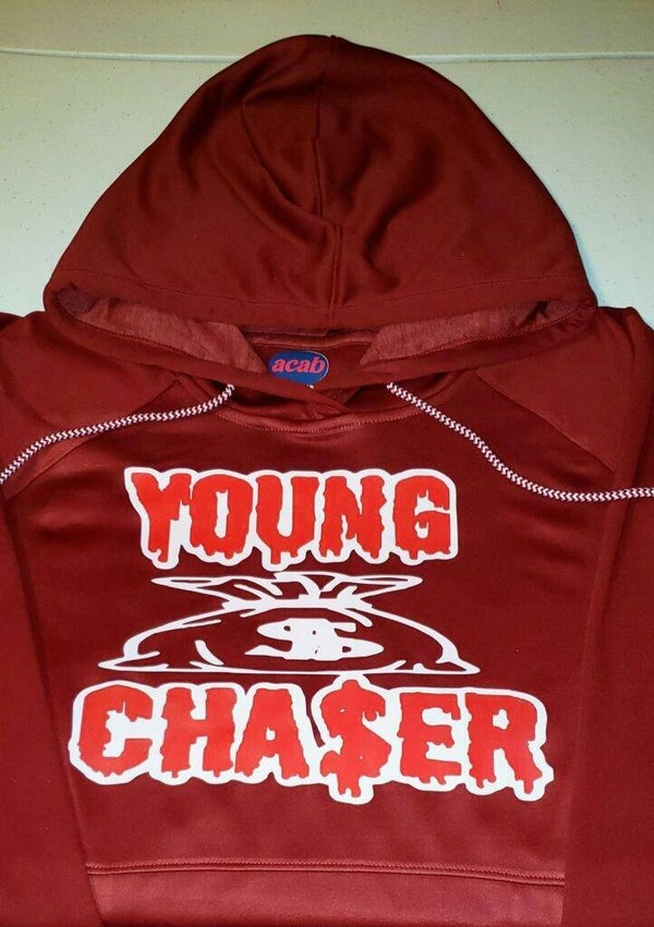 red hoodie
