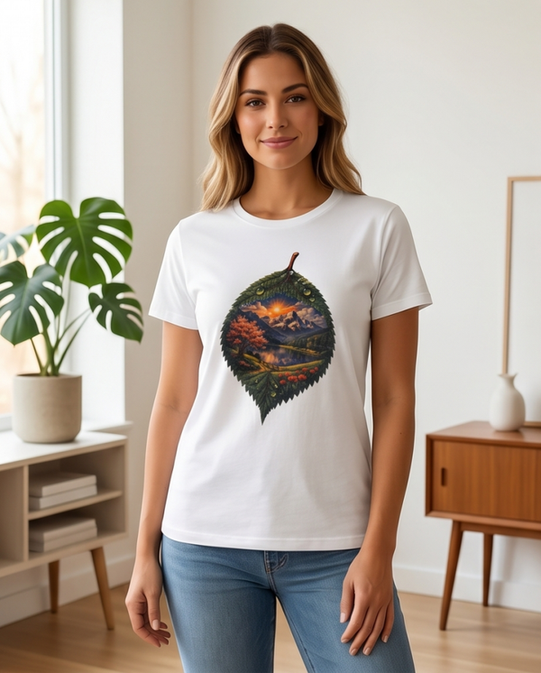 Tshirt  Kirschblatt Motiv