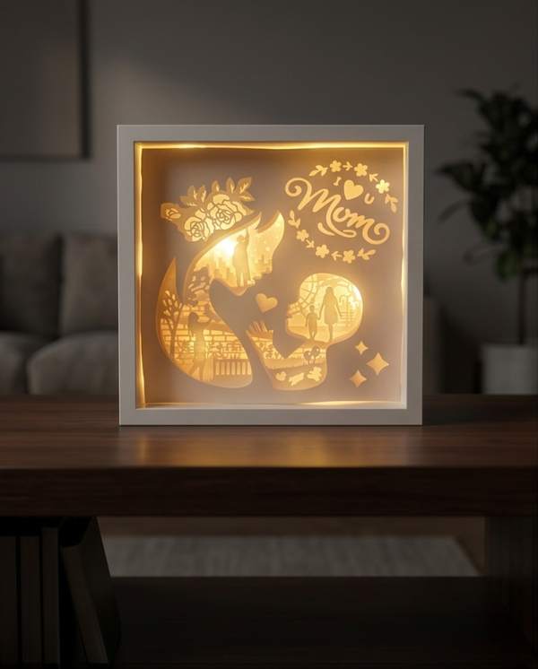 "I love mom" mit Licht
