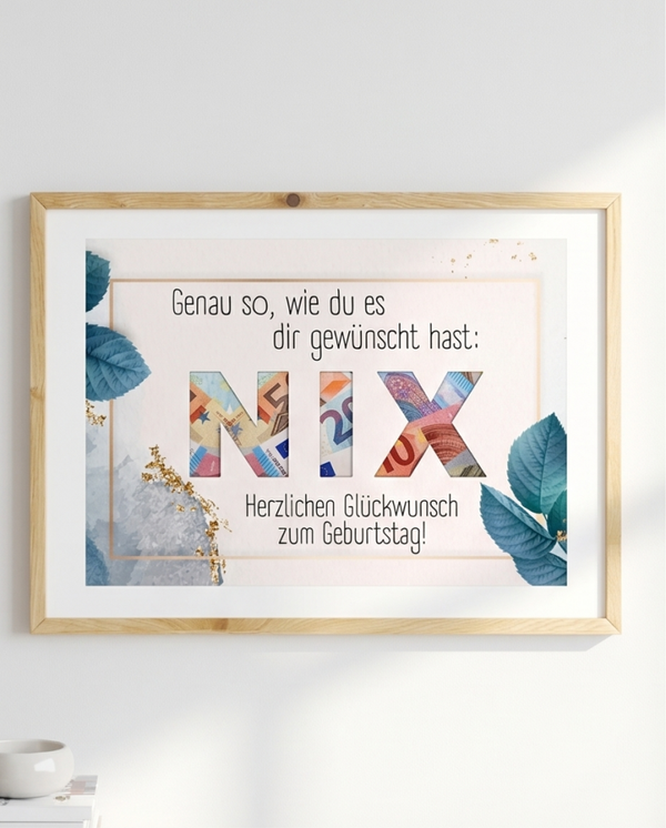 Gutschein " Wie gewünscht NIX"
