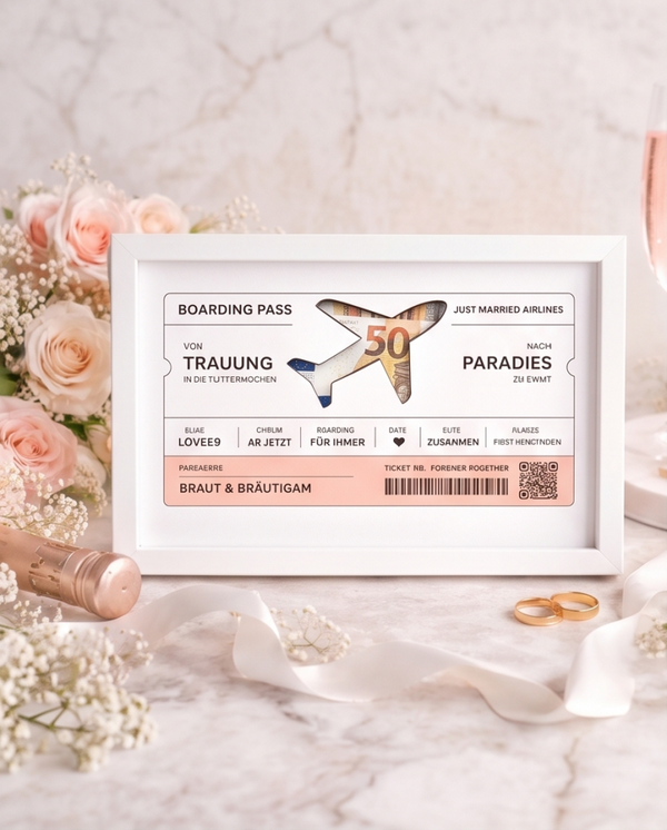 Geldgeschenk "Boarding Pass"
