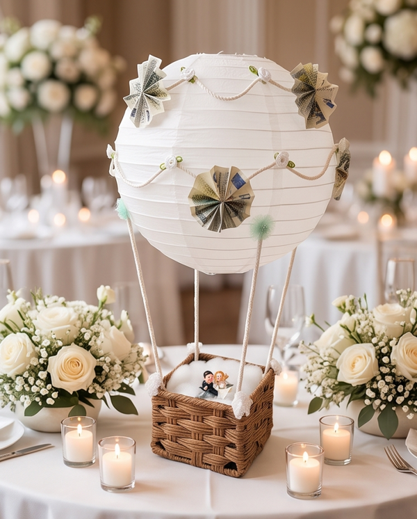 Heißluftballon Geldgeschenk Hochzeit