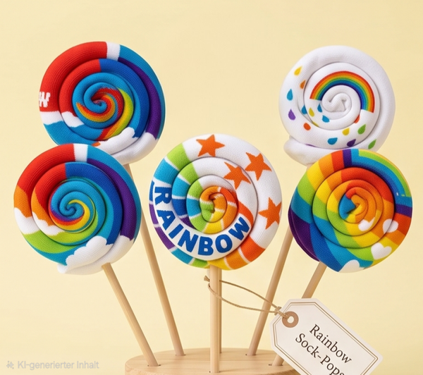 Kindersocken in Lollyform
