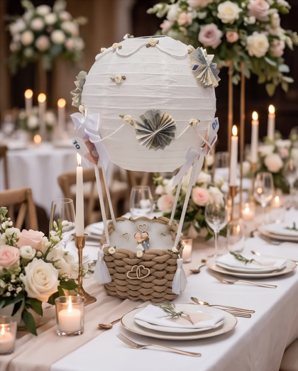 Heißluftballon Geldgeschenk Hochzeit