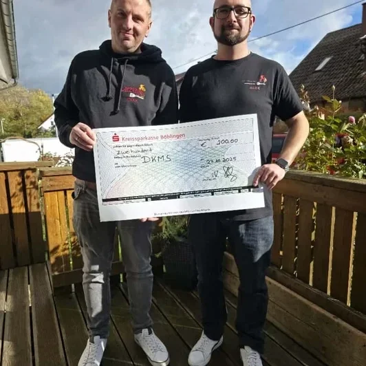 Spendenübergabe an die DKMS