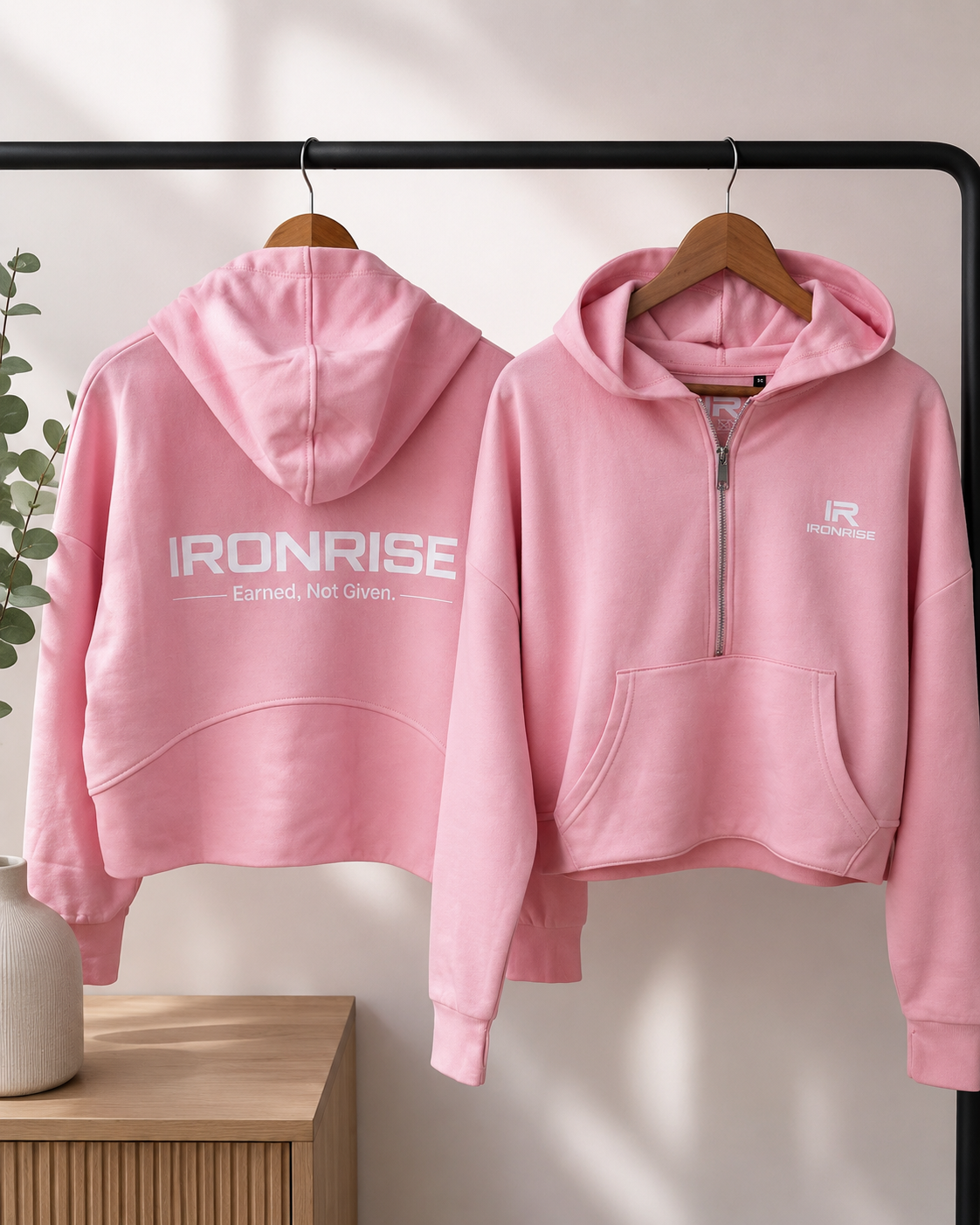 The Ironrise TriDri® half zip cropped jumper