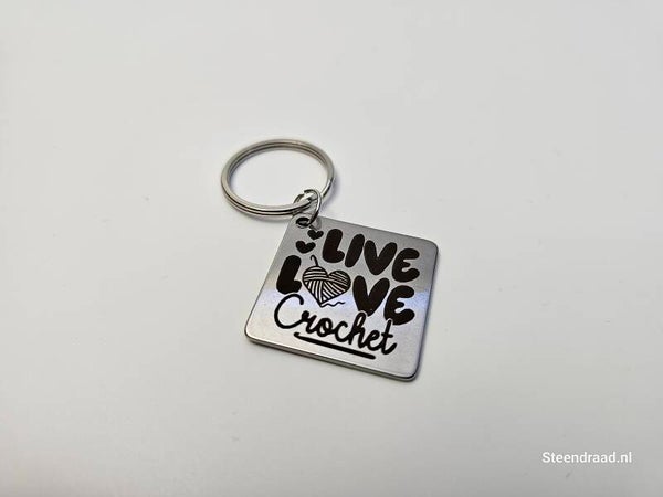 Sleutelhanger Live Love Crochet