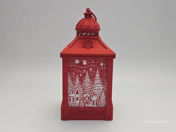 Kerstlantaarn Rood