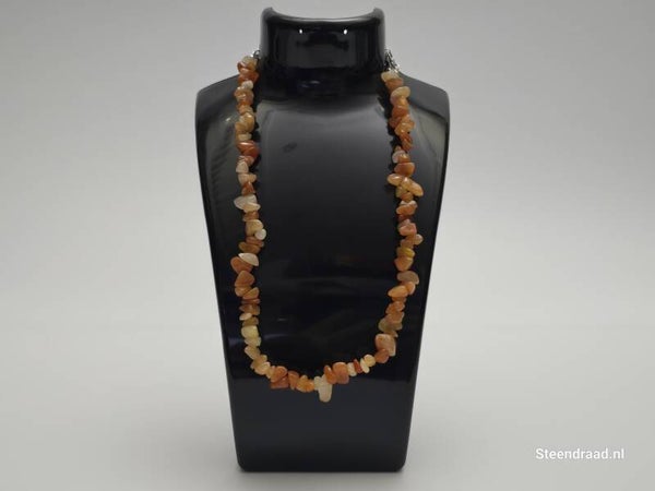Stenen Ketting Licht Bruin