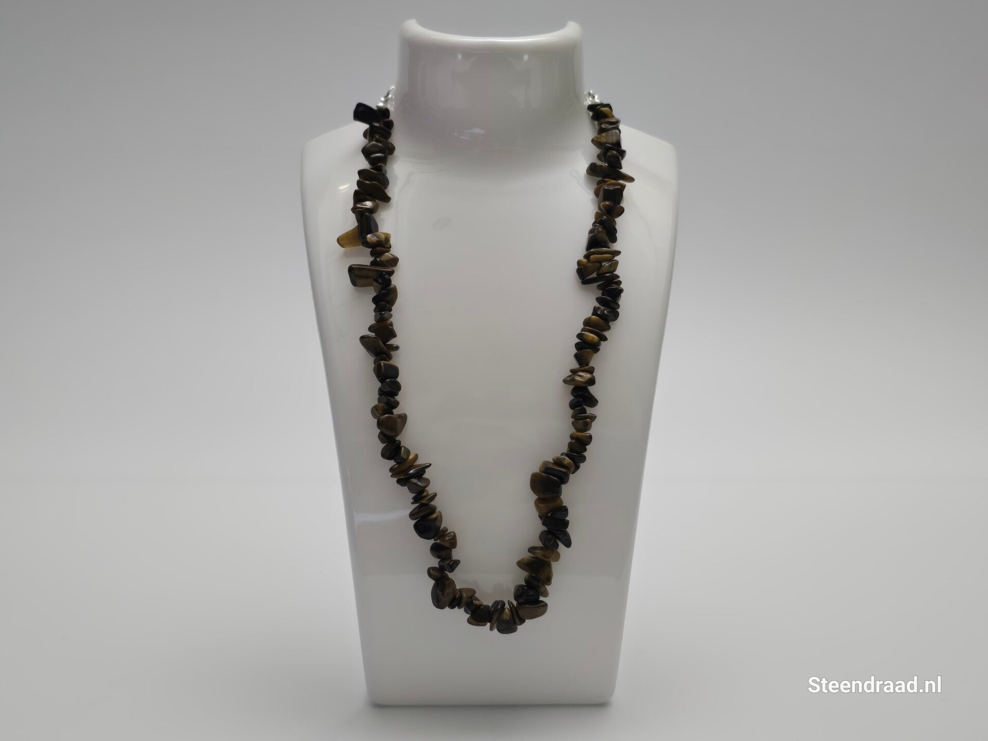 Stenen Ketting Donker Bruin