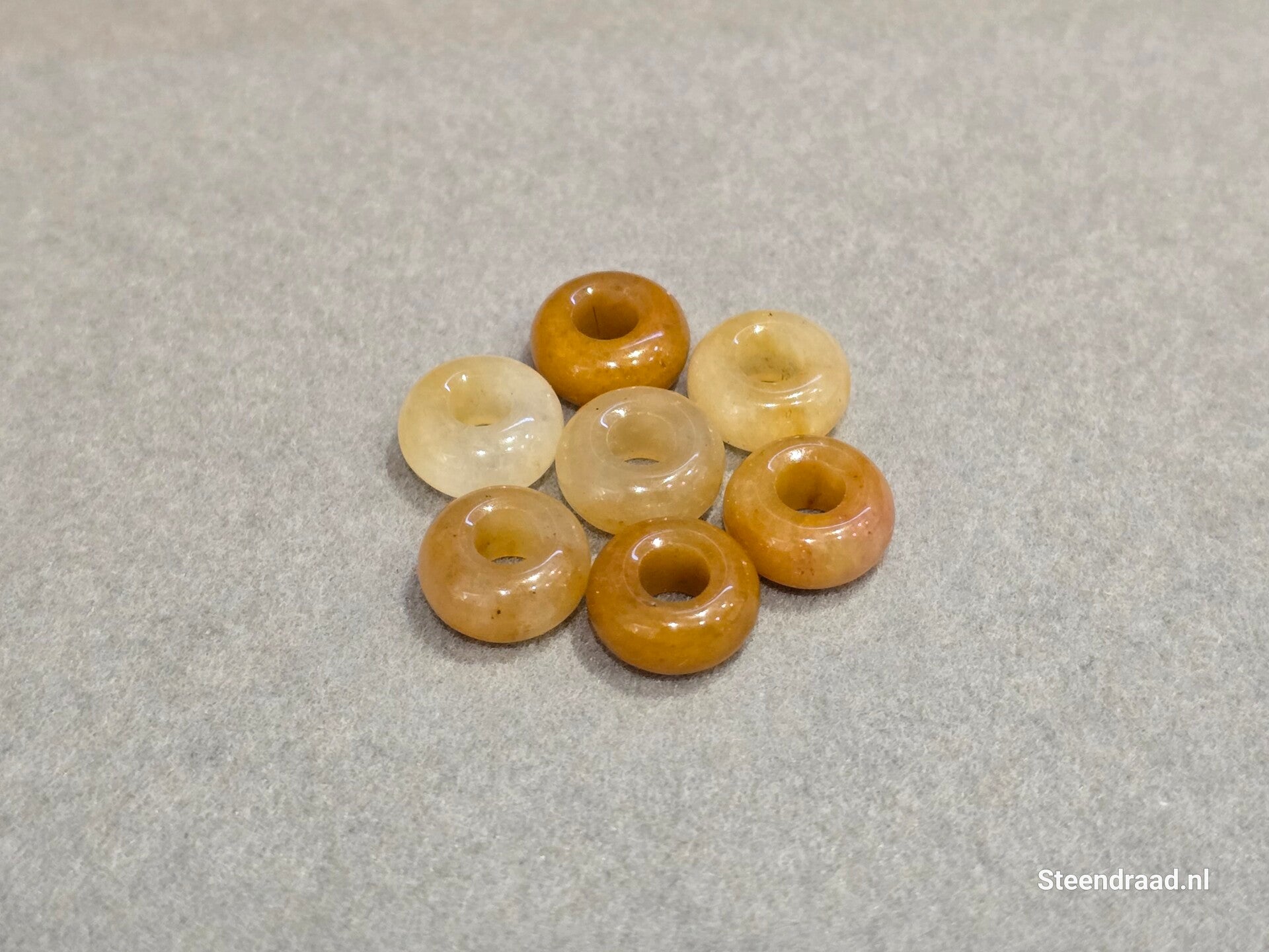 Natuurstenen Kraal - Honey Jade (per kraal)