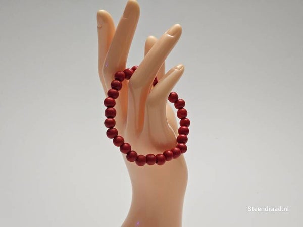 Houten Kralen Armband Rood