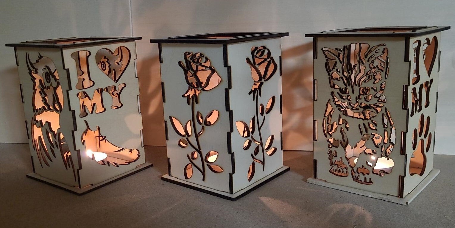 Stimmungsvolle Eleganz: Holzteelichthalter mit LED-Teelicht