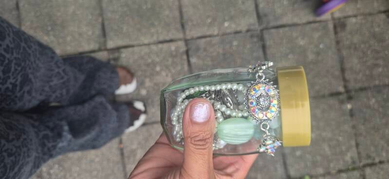 Mystery jewelry jar preloved 