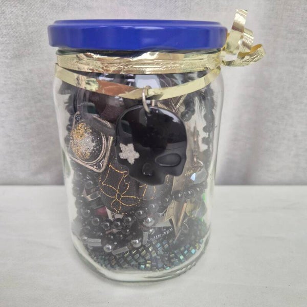 Mystery jewelry jar Midnight treasure
