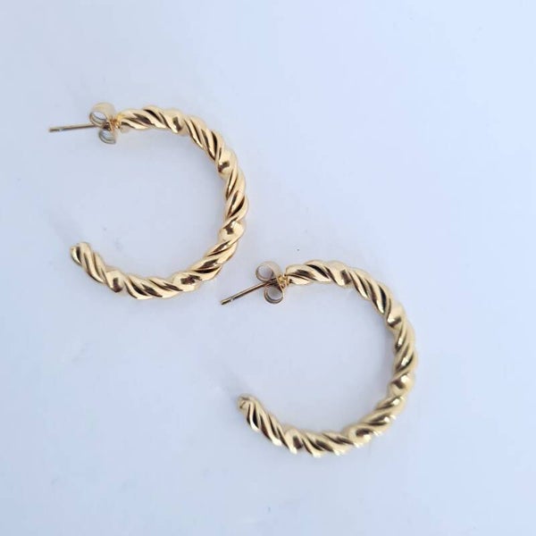 Oorbellen golden twirl