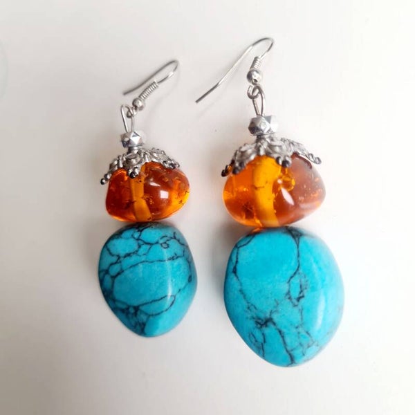 Oorbellen I love turquoise