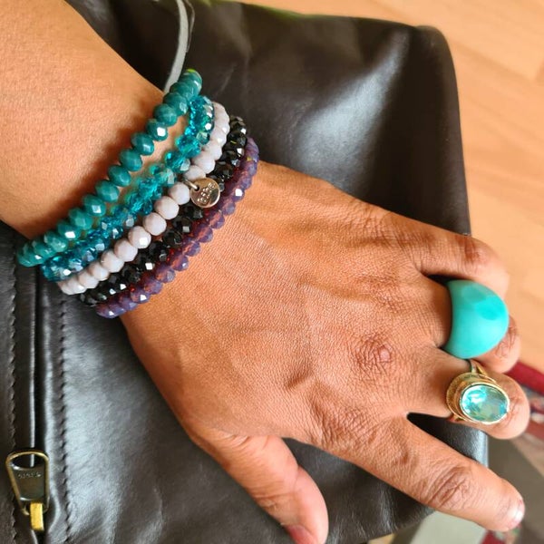Armbanden facetgeslepen kralen biba