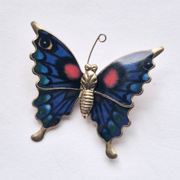 Broche vlinder geëmailleerd