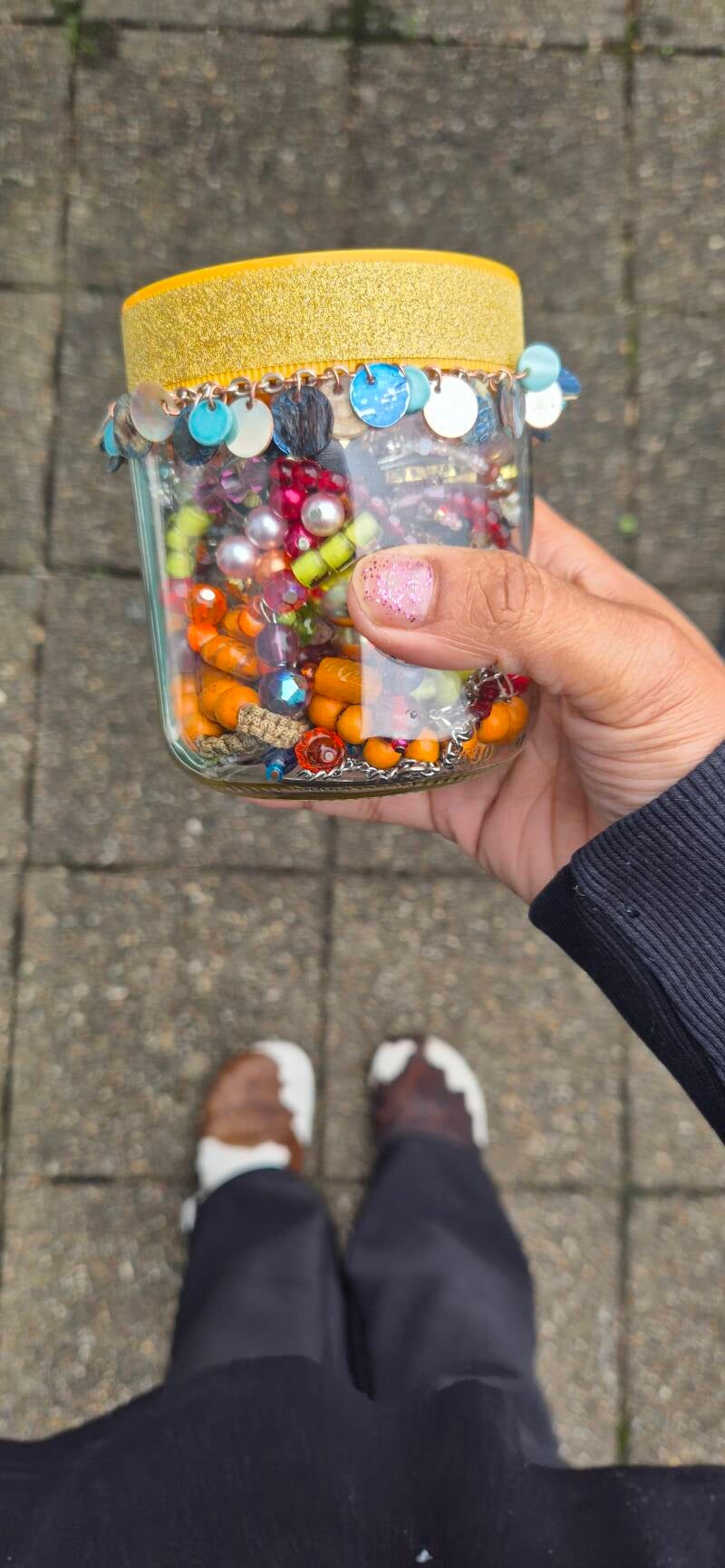 Mystery jewelry jar preloved 