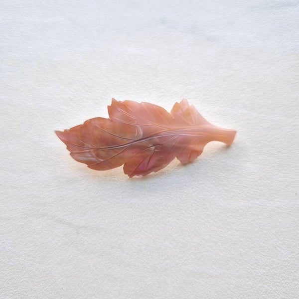 Broche vintage parelmoer blad