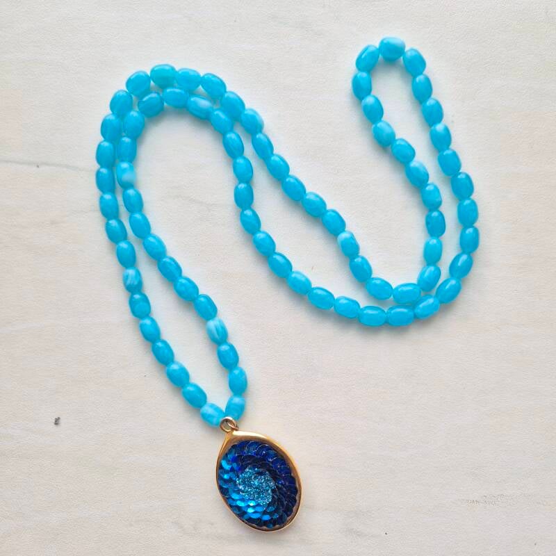 Ketting preloved duurzaam turquoise 