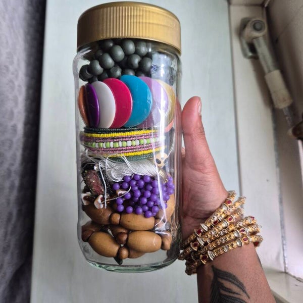 Mystery jewelry jar: Bonte sieradenpot