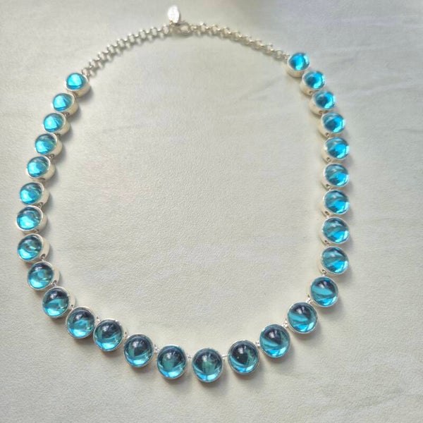 Blue lagoon -Ketting met blauwe stenen