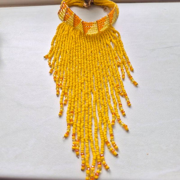 Y2K statement choker okergeel