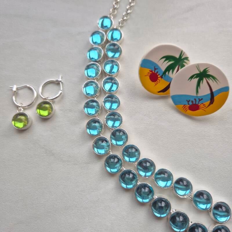 Ketting blauw steen