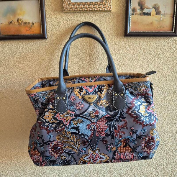 Vintage Oilily Handtas / Schoudertas – Paisley & Bloemenprint
