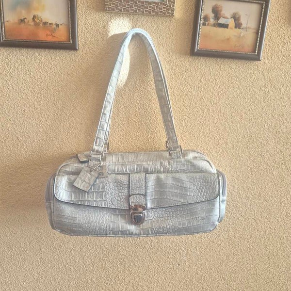 Y2K Tas Bulaggi croco print grijs