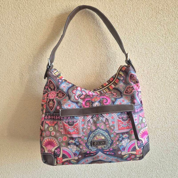 Vintage Y2K Oilily Hobo Tas – Kleurrijke Boho Paisley Print