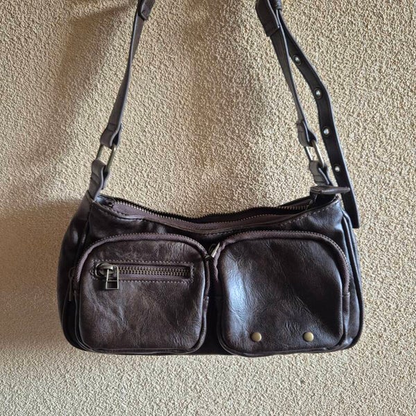 Y2K donkerbruine Cargo tas