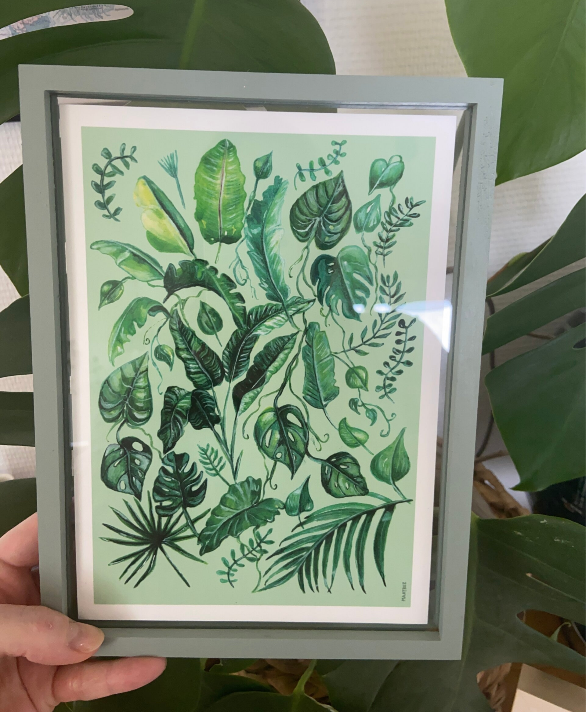 Illustration « Tropical » — Aquarelle & Crayon de couleur | Format A5