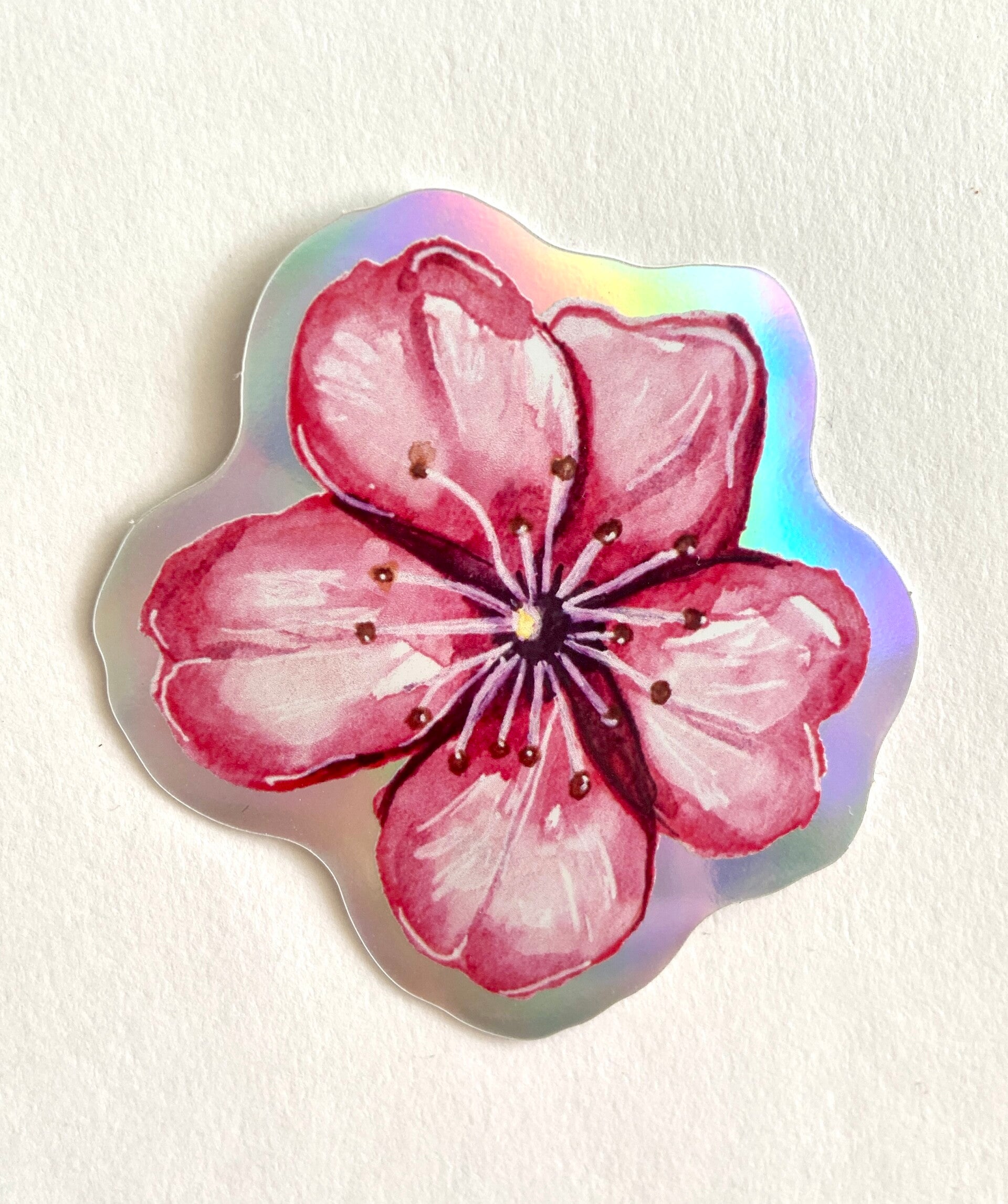 Grand Sticker holographique « Fleur de Cerisier »