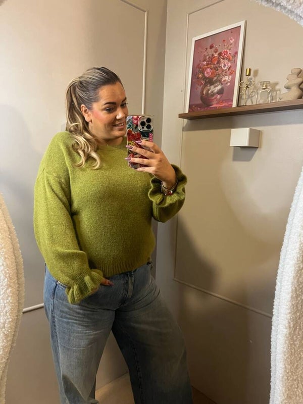 Alpaca Ruffle Trui Groen