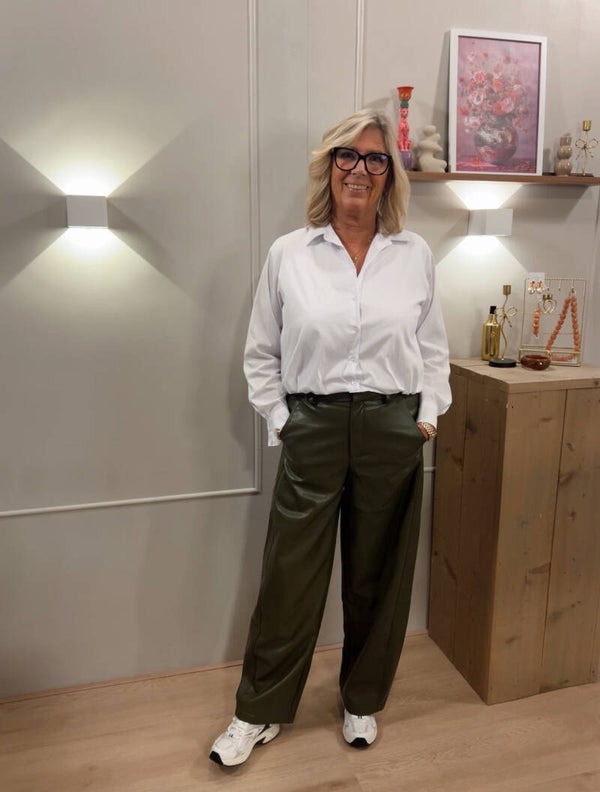 Ambika Leather Pants Army Diede