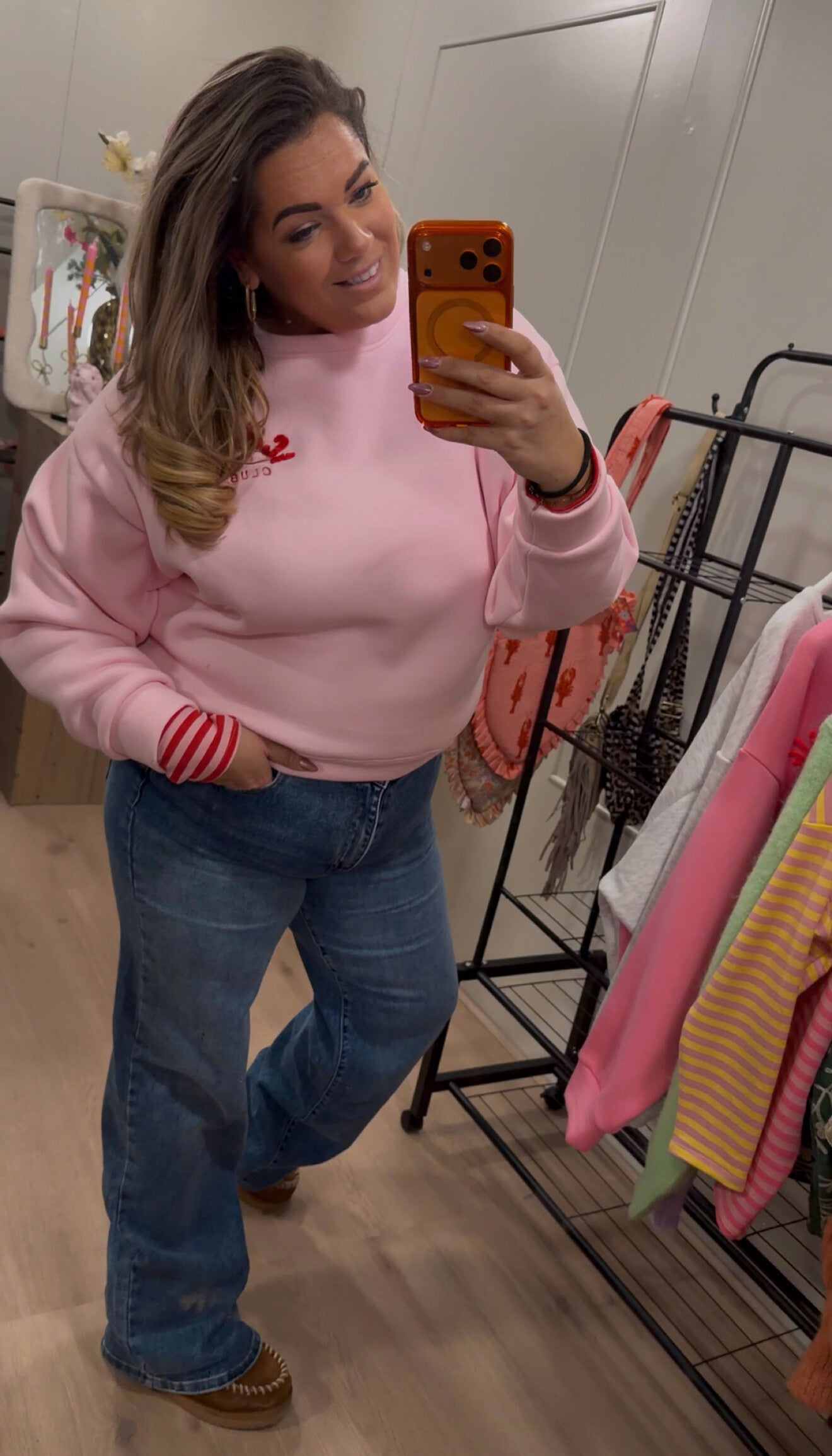 Iconic Sweater roze rood
